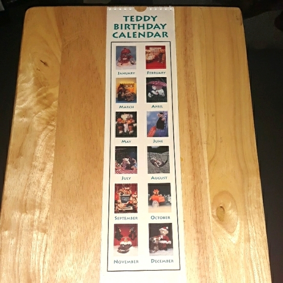 Vintage Teddy Bear Birthday Calander 1992 - Picture 2 of 9